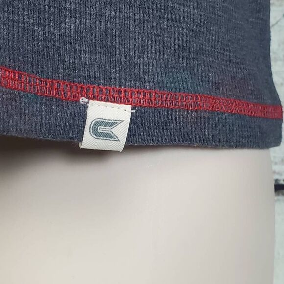 Colosseum Men’s Nebraska Huskers Long Sleeve Thermal Shirt Gray Red Small NCAA - Picture 2 of 7